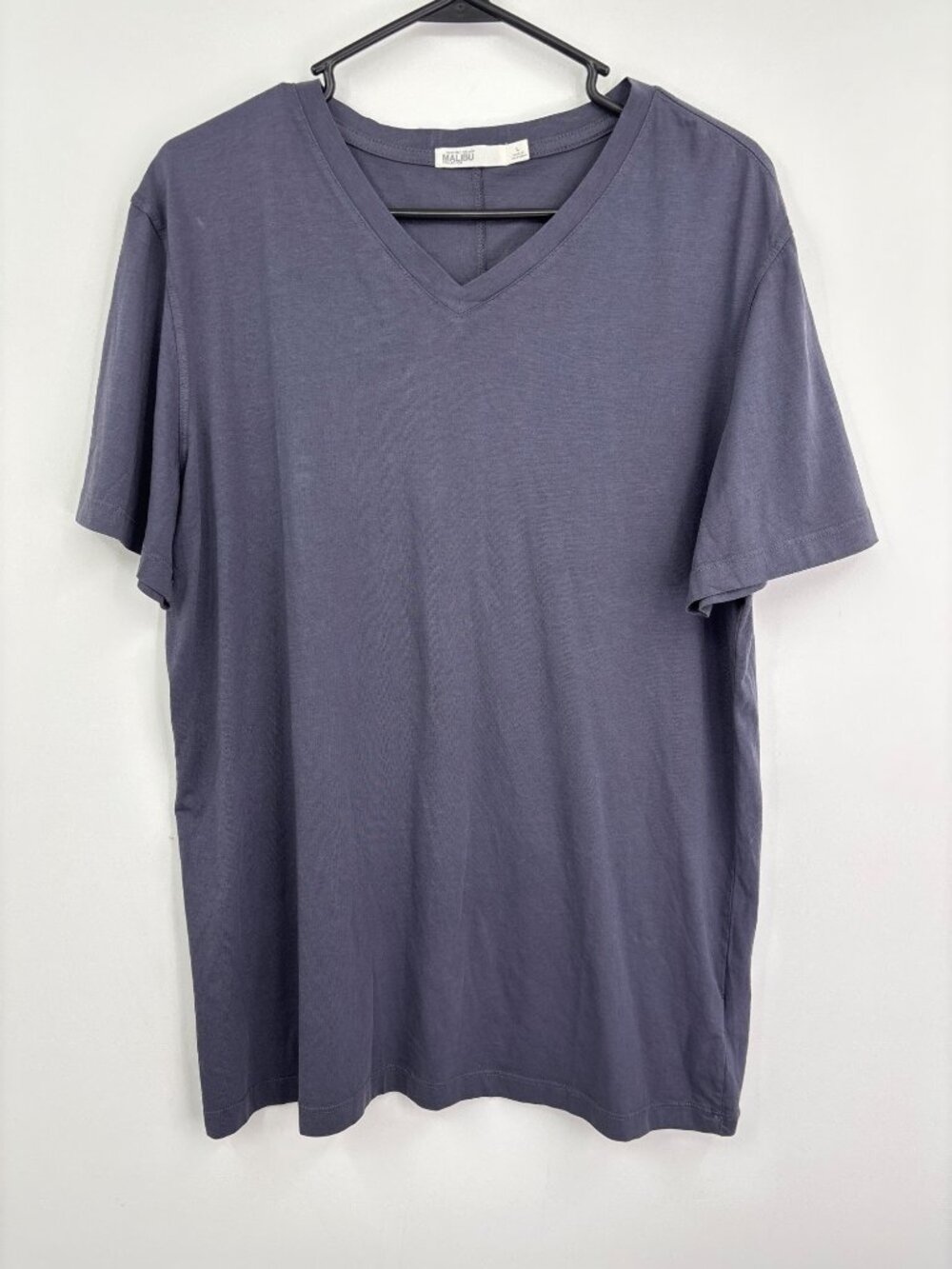 Barefoot Dreams Malibu Collection V-Neck Short Sleeve Basic T-Shirt Slate Large